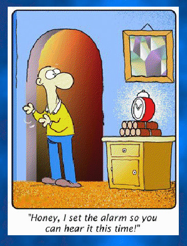 Deaf alarm cartoon